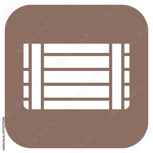 Crate icon vector image. Can be used for Supermarket.