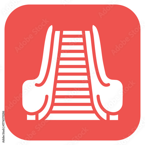 Escalator icon vector image. Can be used for Supermarket.