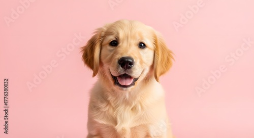Happy Golden Retriever Puppy Smiling