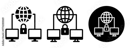 Private Network Icon Collection Glyph & Mixed Style