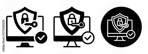 Computer Security Icon Collection Glyph & Mixed Style