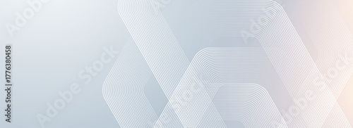 Digital hexagonal blue abstract background. Digital futuristic technology concept with hexagons. Geometric stripe line art design for poster, brochure, cover, banner, website, header