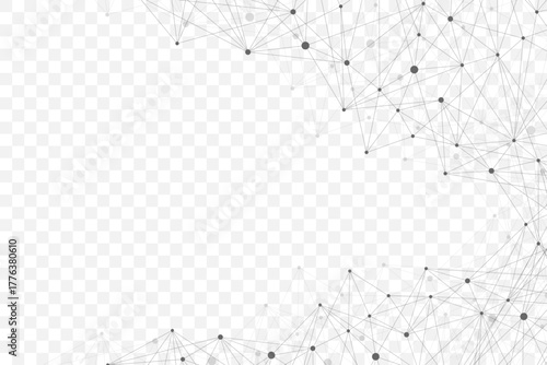 Global network connection banner design template. Header social network communication in the global business concept. Big data visualization. Internet technology