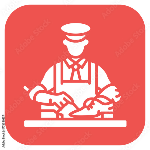 Shoe Maker Men icon vector image. Can be used for Shoemaker.