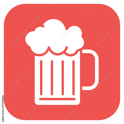 Pint of Beer icon vector image. Can be used for Oktoberfest.