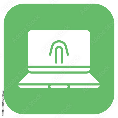 Biometric Laptop icon vector image. Can be used for Biometrics.