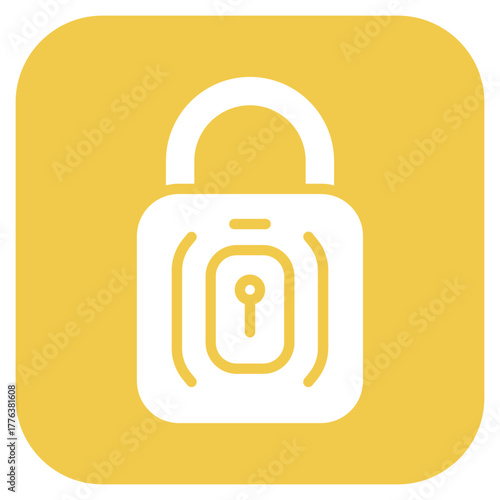 Biometric Padlock icon vector image. Can be used for Biometrics.