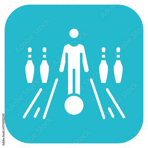 Bowling Lane icon vector image. Can be used for Bowling.