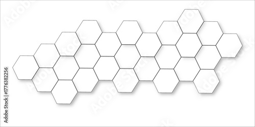 Abstract honeycomb background in white color. seamless bright white abstract leikhq hexagon background.	