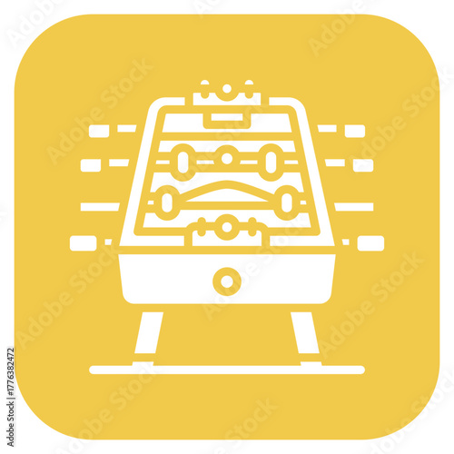 Foosball Table icon vector image. Can be used for Bowling.