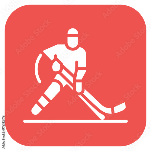 Hockey icon vector image. Can be used for Bowling.
