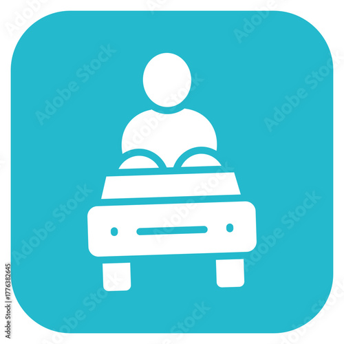 Online Lane Reservation icon vector image. Can be used for Bowling.