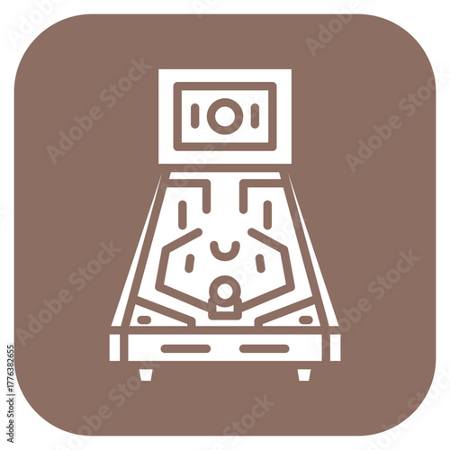 Pinball Games icon vector image. Can be used for Bowling.