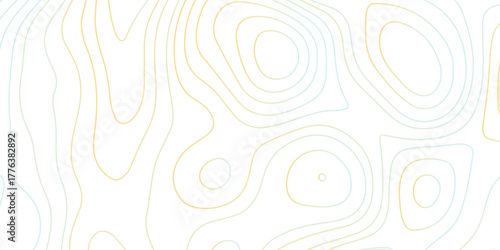  Abstract multicolor gradienes topographic contours map background. modern design with white background and black wave lines. Topo contour map design