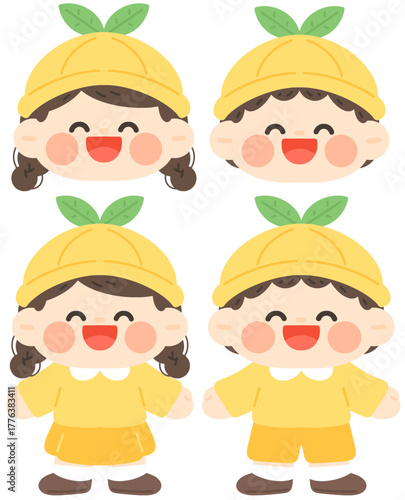 귀여운 어린이 캐릭터 새학기