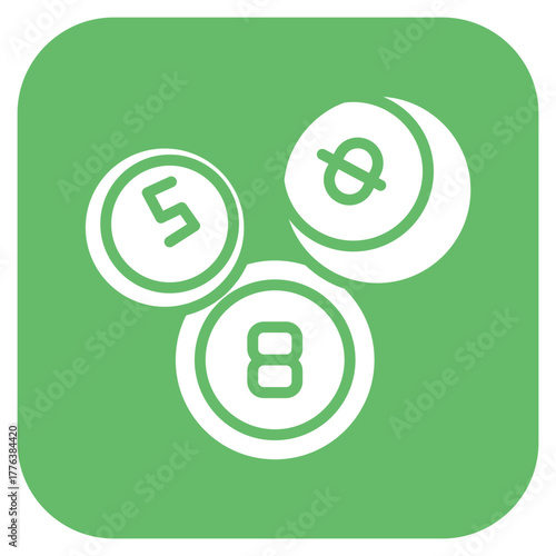 Lottery Balls icon vector image. Can be used for Casino.