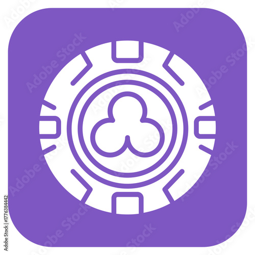 Poker Chips icon vector image. Can be used for Casino.