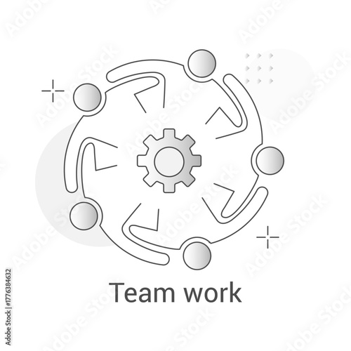 Teamwork Collaboration Vector Icon Editable Stroke