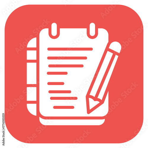 Notes icon vector image. Can be used for Trading.