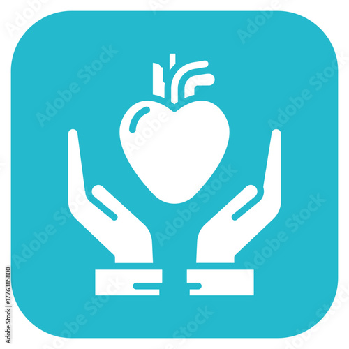 Organ Donation Line Color Icon