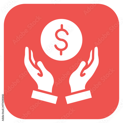 Fund Raising Line Color Icon