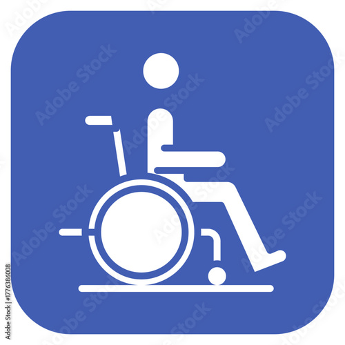 Wheelchair Line Color Icon