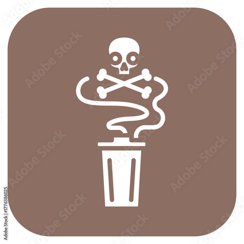 Toxic Waste Line Color Icon