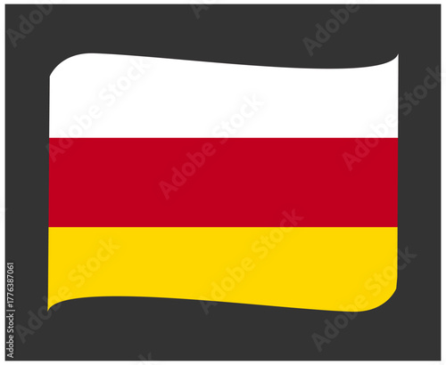 Free Download North Ossetia Alania Flag National Europe Flag Ribbon Emblem Symbol Icon Vector Illustration Abstract Design Element - GFXLoad
