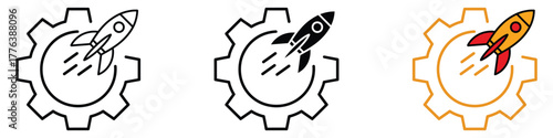 Release, startup icon vector. innovation, growth, and project success symbol. vector illustration.