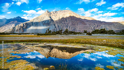 Hunder Sand Dunes, Nubra Valley, Ladkh State, India.