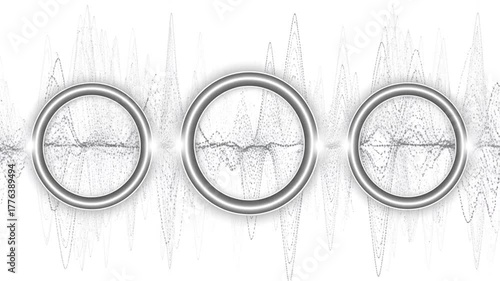 Abstract wifi waves pulsing loop animation, modern network connection