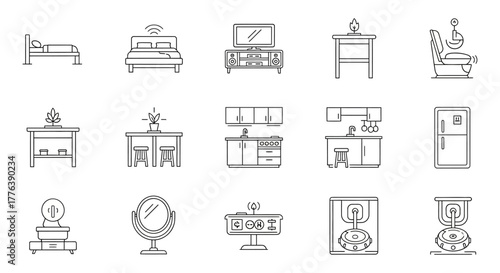smart home furniture illustrations of essential appliances modern furniture creating convenient efficient living space for comfort and accessibility