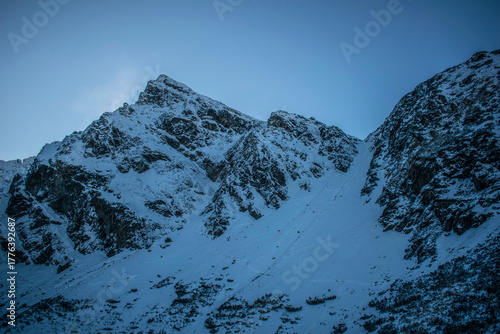 Fototapeta Naklejka Na Ścianę i Meble -  snow-capped mountain peaks of the Polish Tatra Mountains