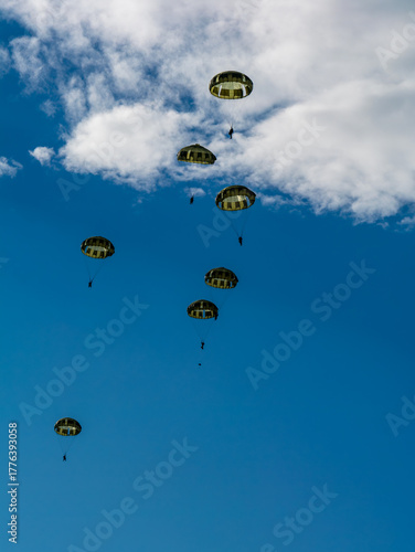 Canvas Print 第1空挺団による空挺降下