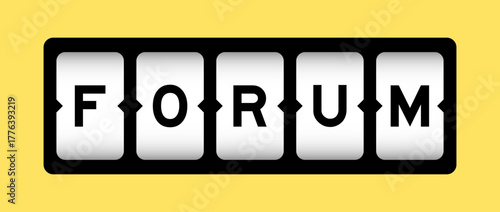 Black color in word forum on slot banner with yellow color background