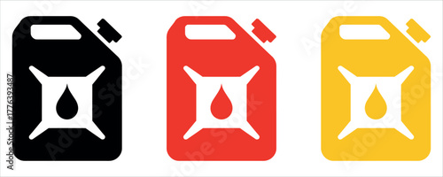 Essential Jerry Can Symbol Icon Vector Element. Minimalist design representing Fuel, Gasoline, Energy, Storage, Emergency Supply, and Transportation concepts. Ideal for automotive, military, logistics