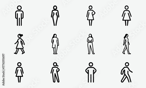 Diverse gender figure symbols