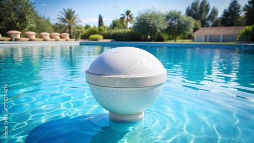 Wallpaper Mural Floating Chlorine Dispenser in a Swimming Pool During Daylight Torontodigital.ca