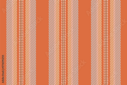 Ferene background vector texture, male seamless fabric pattern. Sipster vertical lines textile stripe in orange and light colors.