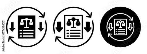 Tableau sur toile Liberalization Icon Collection Glyph & Mixed Style
