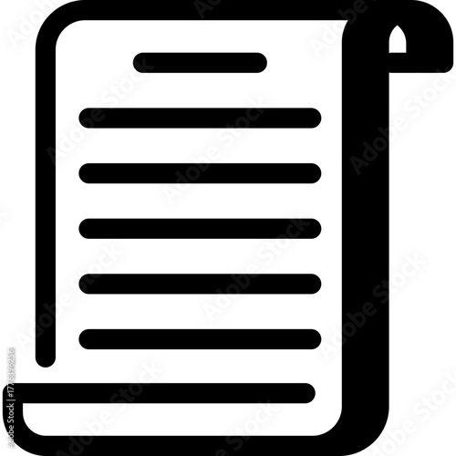 Obituary scroll icon, funeral announcements or memorials