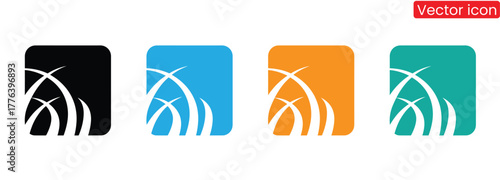 Discover versatile logo templates with dynamic white lines on vibrant backgrounds, ideal for modern brands seeking a fresh, professional identity.