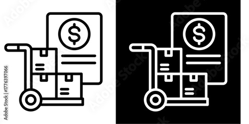 Purchase Order   Icon Set White Style Collection