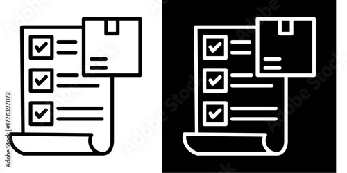 Goods Receipt   Icon Set White Style Collection