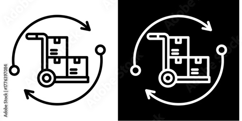 Procurement   Icon Set White Style Collection