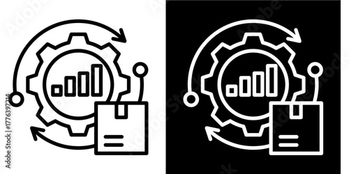 Tableau sur toile Load Optimization   Icon Set White Style Collection