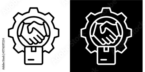 Vendor Management   Icon Set White Style Collection
