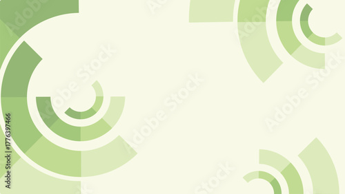 Clean abstract geometric vector background. Minimal radial circle segments and ample copy space. Ideal for corporate presentation, sustainable tech, data headers, or minimalist web design.