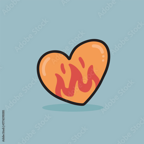 Pastel Pink Heart with Polka Dots Cartoon Love Symbol Illustration