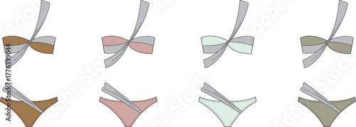 Charming Bikini Set Variation Feminine Swimwear for Sun-Kissed Days